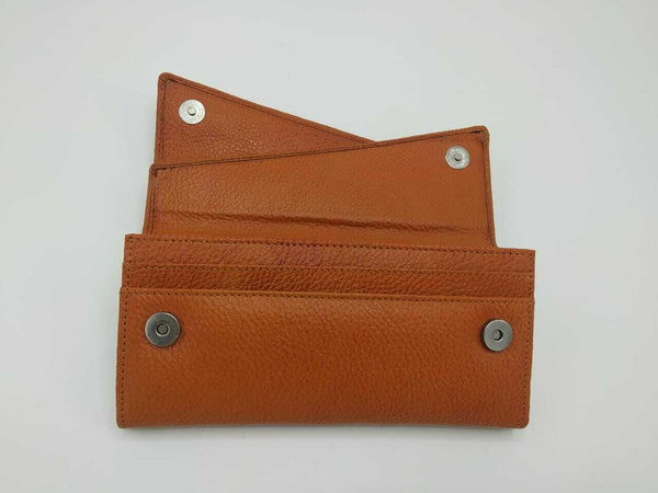 Noora Tan Quilted Lambskin Leather Classic WOC Handmade Clutch Bag QD 554 - Noora International