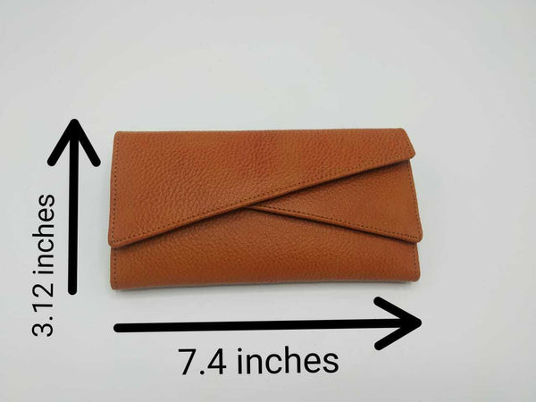 Noora Tan Quilted Lambskin Leather Classic WOC Handmade Clutch Bag QD 554 - Noora International