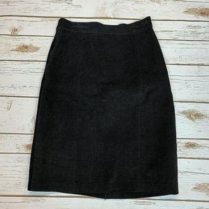 NOORA The Limited Women's Pencil Skirt Black Suede Leather Lined Career Classic Lambskin Leather Skirt WA40 - Noora International