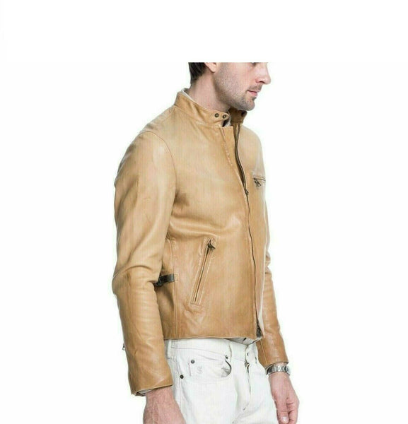 NOORA Toddy Snyderr Replica Men Lamb Skin Leather Moto Biker Rider Racer Jacket BS10 - Noora International