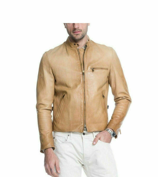 NOORA Toddy Snyderr Replica Men Lamb Skin Leather Moto Biker Rider Racer Jacket BS9 - Noora International