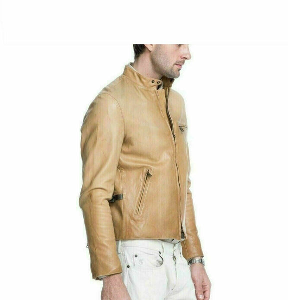 NOORA Toddy Snyderr Replica Men Lamb Skin Leather Moto Biker Rider Racer Jacket BS9 - Noora International