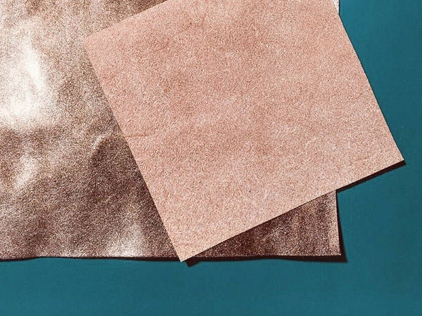 NOORA Top Quality ROSE Gold Leather Lambskin Metallic Sheep Hide | Rose Lambskin Leather Nappa SU0146 - Noora International
