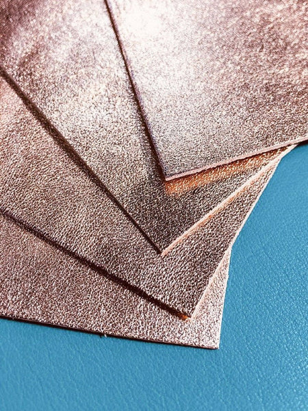 NOORA Top Quality ROSE Gold Leather Lambskin Metallic Sheep Hide | Rose Lambskin Leather Nappa SU0146 - Noora International