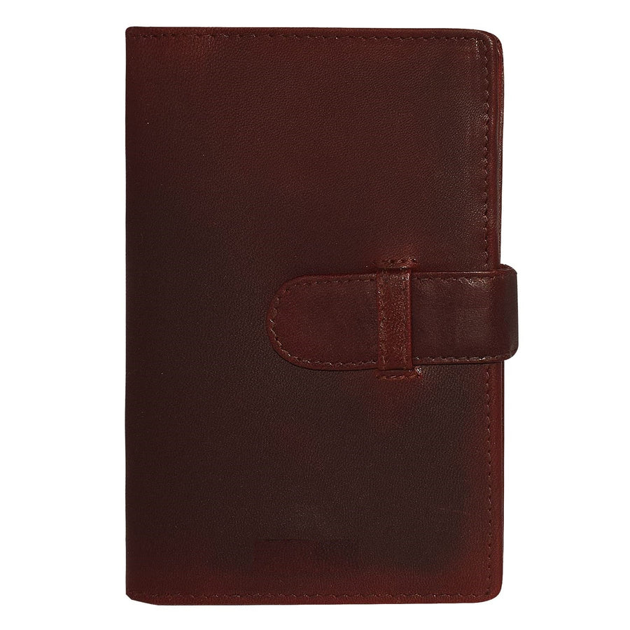 Wallet for men's, Custom Wallet, Burgundy Leather purse, Passport Holder with Hoop Closure