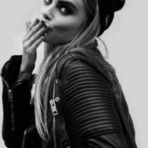 Noora Women Genuine Lambskin Leather Jacket | Stylish Black Biker Leather Motorcycle Quilted Slim fit Jacket | - Noora International
