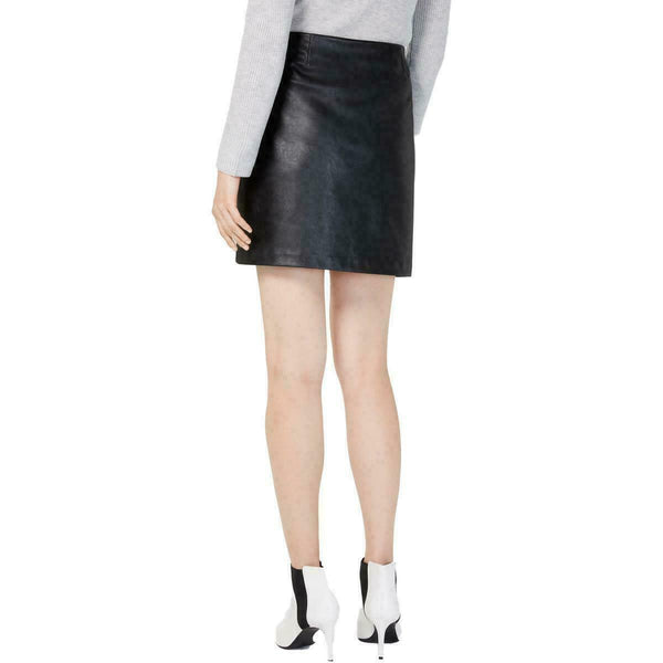Noora Women Lambskin Leather Design Cropped Mini Skirt Sexy Look Slim SK-102 - Noora International