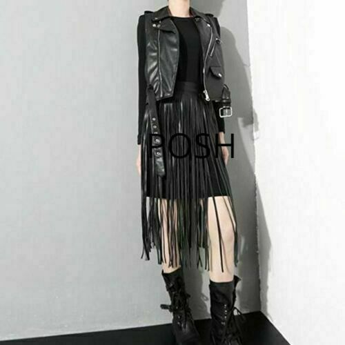 NOORA Women Leather Waist Belt Wrap Dance Long Fringe Tassel Skirt Belt SJ137 - Noora International