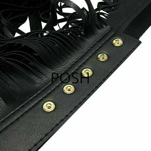 NOORA Women Leather Waist Belt Wrap Dance Long Fringe Tassel Skirt Belt SJ137 - Noora International