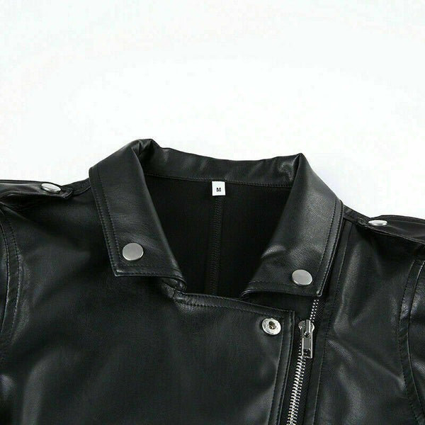 Noora Women Sexy Steampunk Goth Bolero Long Sleeve Shrug Jacket Leather SJ175 - Noora International