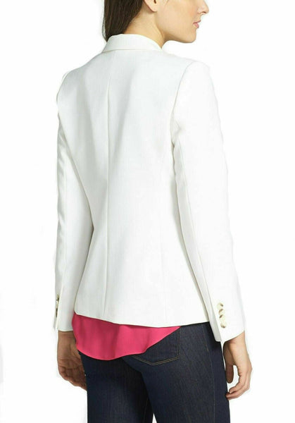 Noora WOMEN WHITE BLAZER COAT REAL LAMBSKIN LEATHER SLIM FIT JACKET COAT WA604 - Noora International
