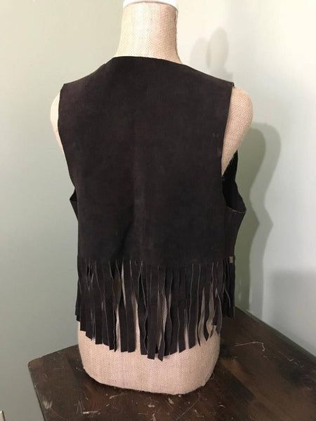 Noora Womens Black Lambskin Suede Fringe Jacket | Black Suede Fringe Leather Jacket | Biker Sleeveless Jacket SU0172 - Noora International