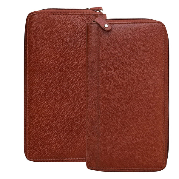 NOORA Women's Brown wallet, Document Holder, Credit,Debit,ATM Card Holder, Cheque Book, Passbook Holder- SK8 - Noora International
