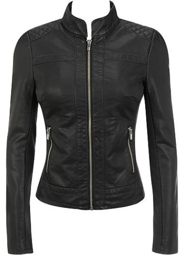 Noora Women's Classic fitted Black motorcycle leather jacket ST0309 - Noora International