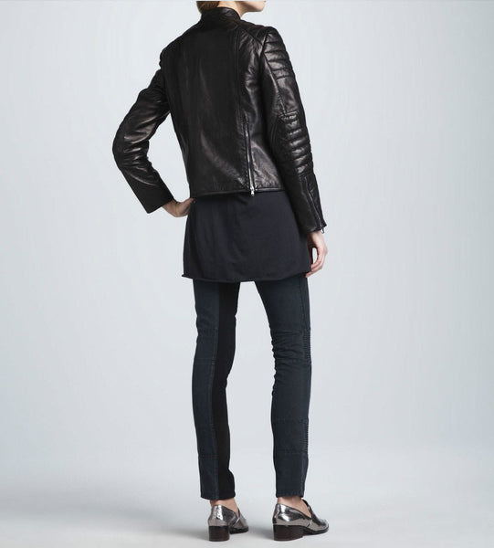 Noora Women's Edgy Motorcycle leather jacket ST0202 - Noora International