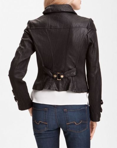 Noora Women's Fitted Brown Motorcycle leather jacket ST0280 - Noora International