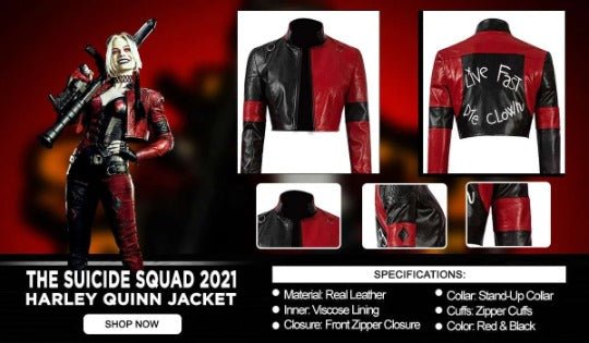 NOORA Womens Genuine Lambskin Leather Red & Black Cropped Jacket Quinn Style- RT3268 - Noora International