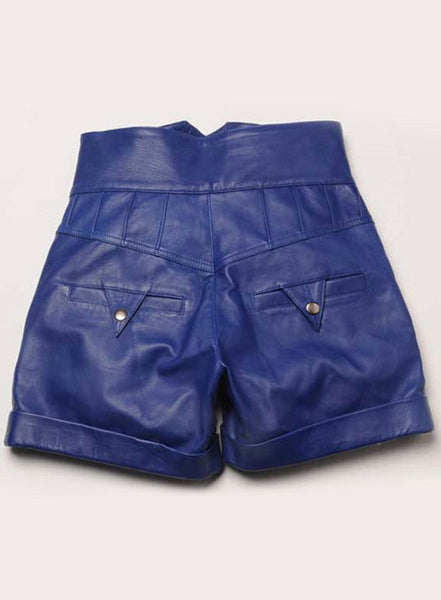 NOORA Womens & Girls Black HOT Lady Short Pant, Ladies Original Lambskin Leather Shorts Pant With Snap Bottons Zipper Shorts SB385 - Noora International