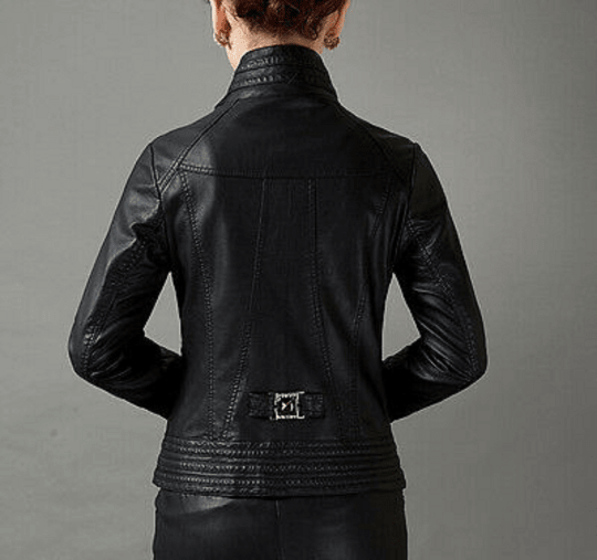 NOORA Women's & Girls Genuine Lambskin Leather Black Biker Jacket Slim fit Beautiful LOOK YK15 - Noora International