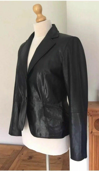 Noora Womens Ladies Real Soft Leather Racing Style Biker Jacket NEW L5 - Noora International