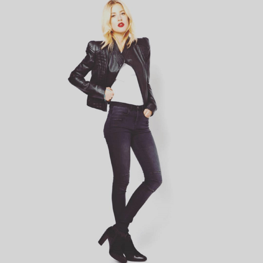 NOORA Womens Lambskin Black Leather Slim Fit Biker Jacket with Zipper Collar | Quilted Jacket | Western Style | ST033 - Noora International