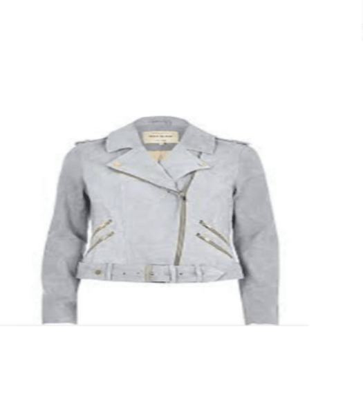 NOORA Womens Lambskin Gray suede Leather Jacket | Vintage Biker jacket for ladies | Glossy Luxurious Jacket YK069 - Noora International