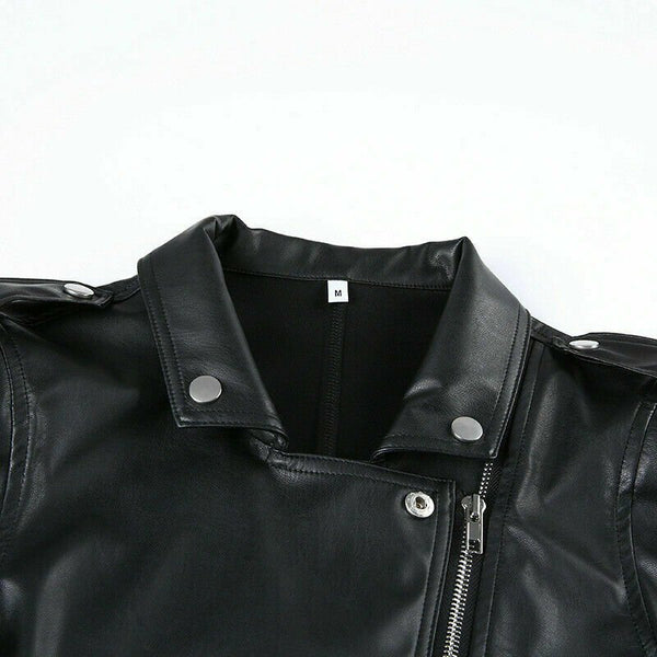 Noora Womens Lambskin Leather Cropped Moto Slim Fit Bolero Biker Jacket SJ177 - Noora International