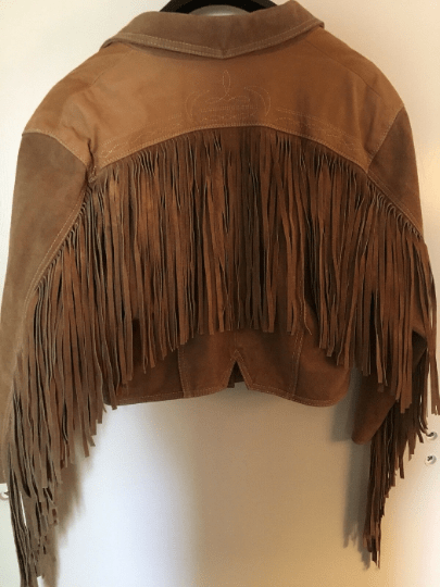 Noora Womens Party Wear Vintage Brown Fringed Cropped Western Lambskin Leather Jacket UN01 - Noora International