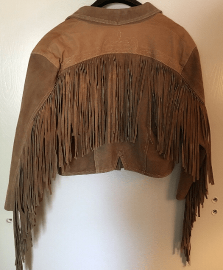 Noora Womens Party Wear Vintage Brown Fringed Cropped Western Lambskin Leather Jacket UN01 - Noora International