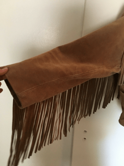 Noora Womens Party Wear Vintage Brown Fringed Cropped Western Lambskin Leather Jacket UN01 - Noora International