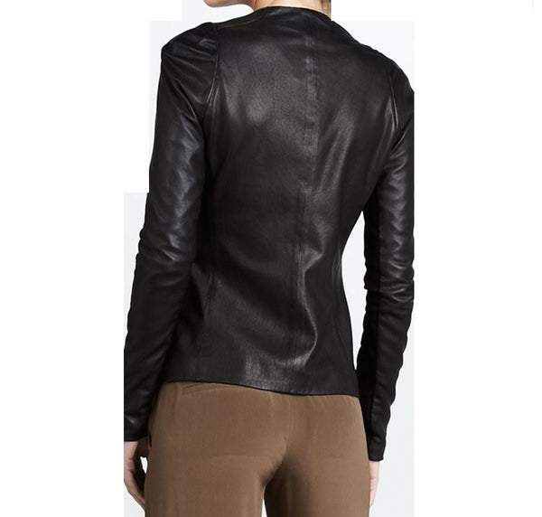Noora Women's Real Genuine Lambskin Leather Jacket | Classic Club Leather Outfit | - Noora International