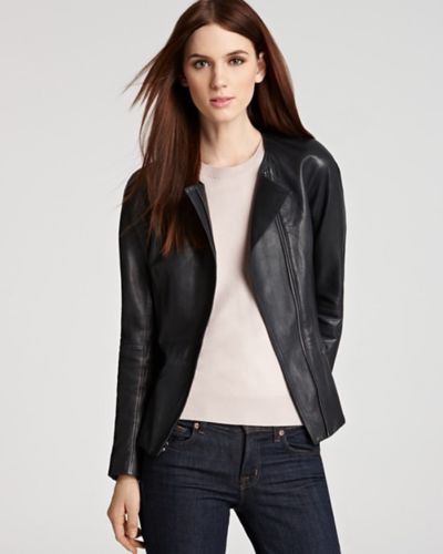 Noora Women’s solid black colour Motorcycle leather jacket ST0278 - Noora International