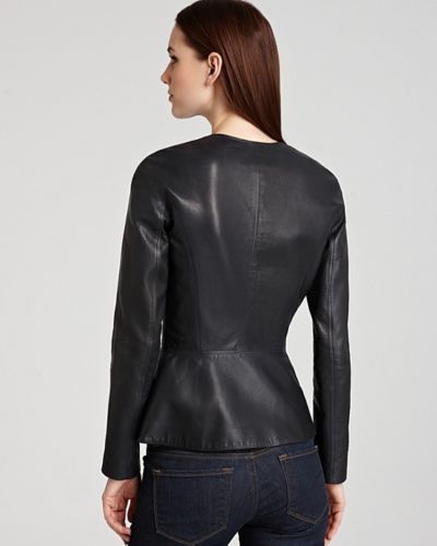 Noora Women’s solid black colour Motorcycle leather jacket ST0278 - Noora International