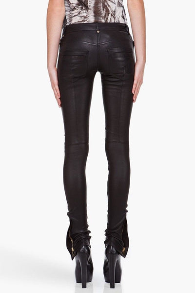 Women's Black leather skinny pants - Noora International