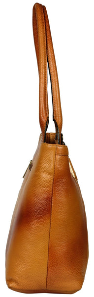 Women's brown designer leather bag - Noora International