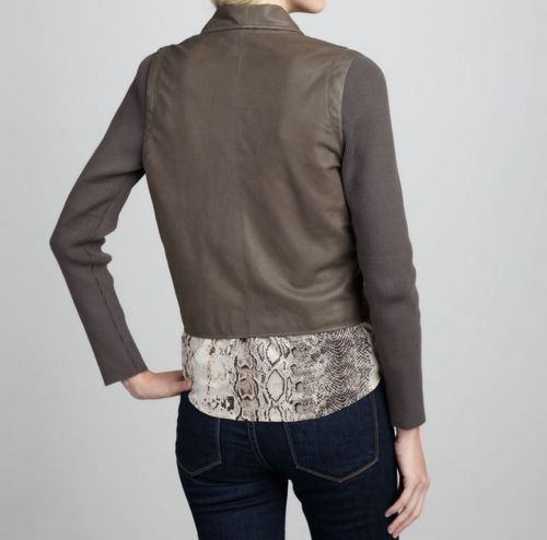 Women's Brown Leather Jacket ST0347 - Noora International