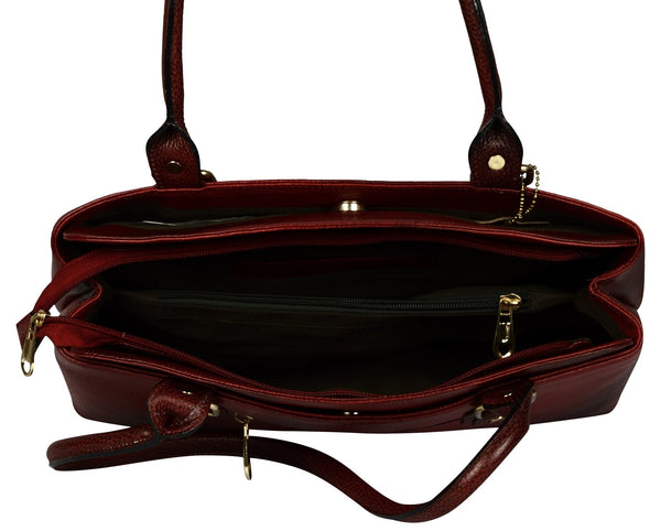 Women's burgundy colour hand bag - Noora International