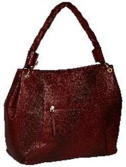 Women's burgundy colour hobo bag - Noora International