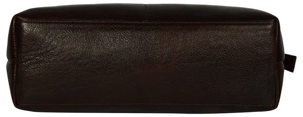 Women's dark brown leather bag - Noora International