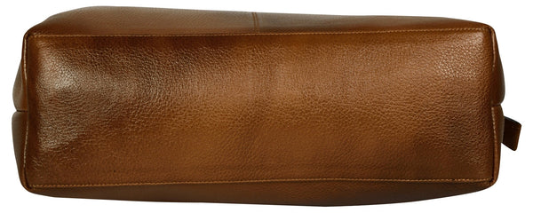 Women's dark brown leather handbag - Noora International