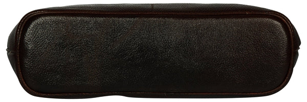 Women's dark brown satchel leather bag ST0350 - Noora International