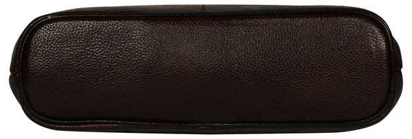 Women's dark brown shopper leather bag - Noora International