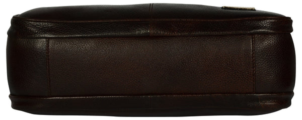Women's dark brown shopper leather bag - Noora International