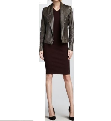 Women's Grey Biker Jacket ST0315 - Noora International