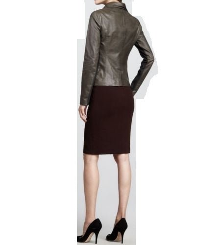 Women's Grey Biker Jacket ST0315 - Noora International