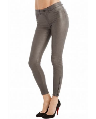 Women’s Grey Skinny leather jeggings - Noora International