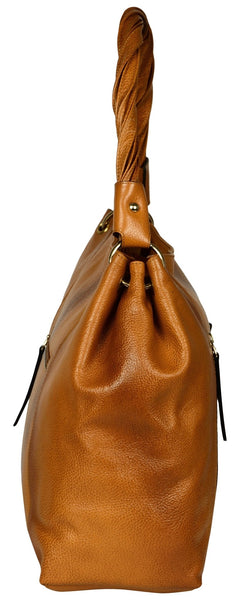 Women's light brown leather bag - Noora International
