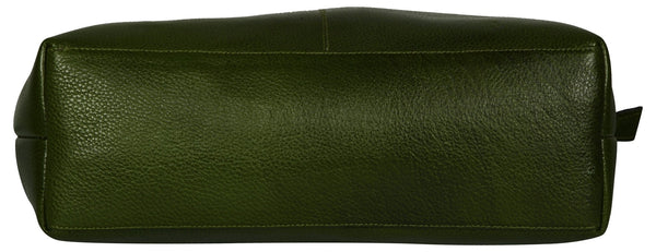 Women's military green leather bag - Noora International