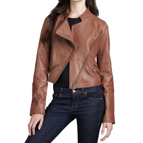 Women's Rust-Biker Jacket ST0283 - Noora International