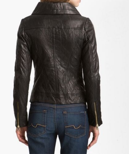 Women's Textured Leather Jacket rt7895 - Noora International